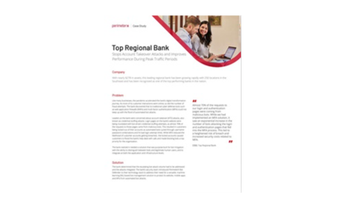 Top regionale bank, case study